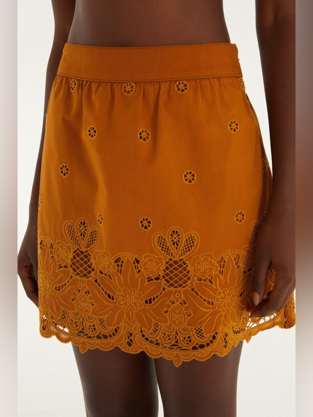 Farm Rio: Camel Richelieu Mini Skirt